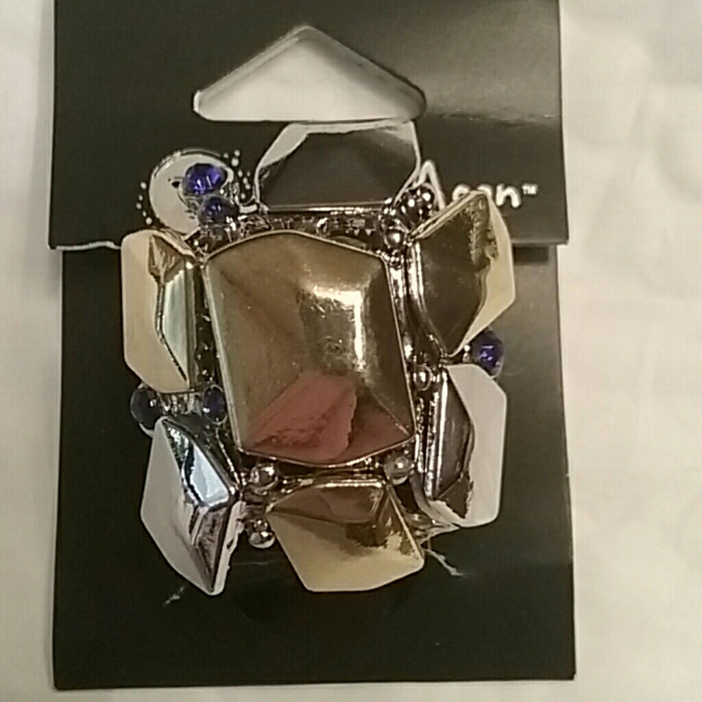 Blue Moon Jewelry Ring. Gold & Sliver, Adjustable